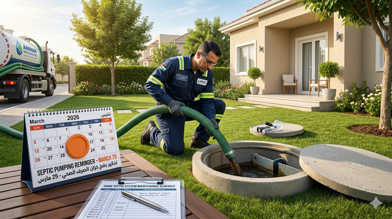 Septic tank maintenance checklist illustration