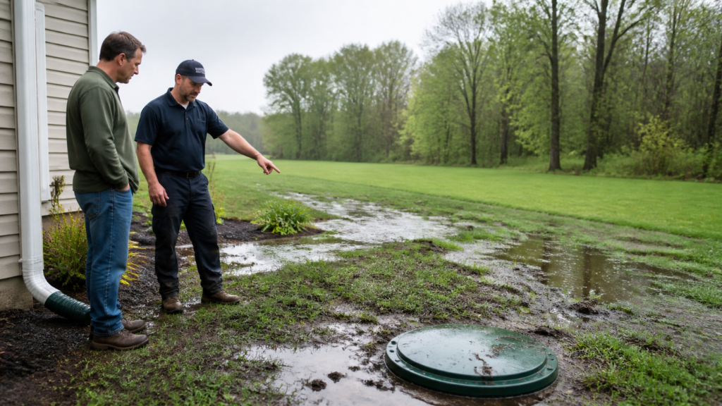 Septic Tank Backup After Heavy Rain