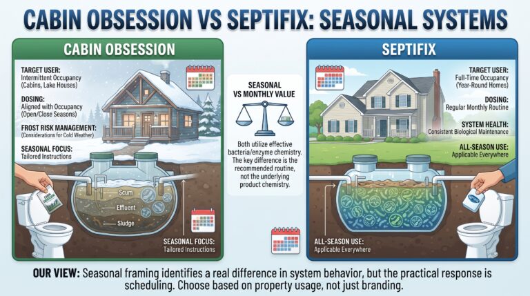 Cabin Obsession vs Septifix: Seasonal Systems
